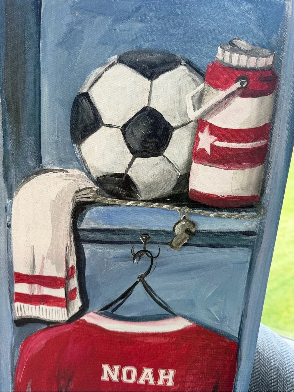 Canvas Wall Art Soccer Locket by Oopsy Daisy Personalized “Noah”